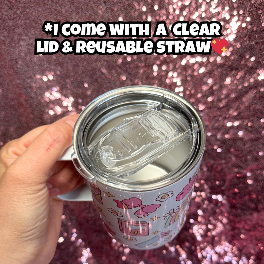 Image of Cute Pastel Teacher 12oz Stainless Steel Mug🍎💕