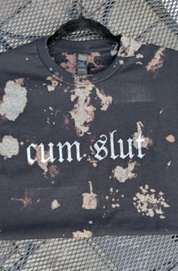 Image 3 of cum slut bleach dye shirt