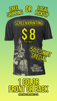 50 Screen Printed Tees