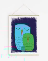 Image 1 of We 3 Owls Goodnight Nursery Art Print