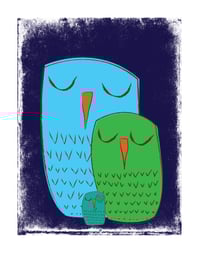 Image 3 of We 3 Owls Goodnight Nursery Art Print