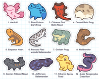 Mini Amphibian Club Vinyl Stickers (Volume 1)
