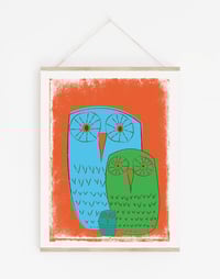 Image 1 of We 3 Owls Good Morning Nursery Art Print 
