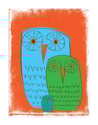 Image 5 of We 3 Owls Good Morning Nursery Art Print 
