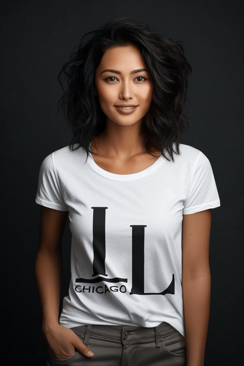 Image of Chicago, Unisex Cotton Tee