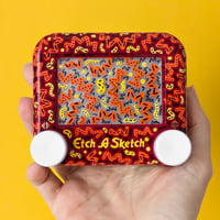 Image 1 of Zigzag Etch A Sketch doodle sculpture