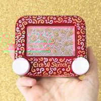 Image 1 of Celebration Etch A Sketch doodle sculpture