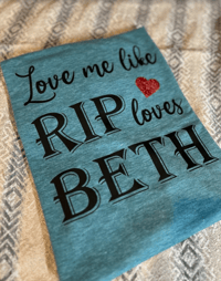 Image 4 of Love me like RIP love BETH | Off the Shoulder shirt