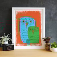 Image 2 of We 3 Owls Good Morning Nursery Art Print 