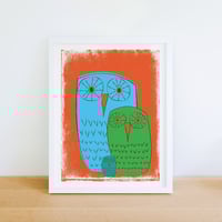 Image 3 of We 3 Owls Good Morning Nursery Art Print 