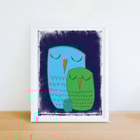 Image 4 of We 3 Owls Goodnight Nursery Art Print