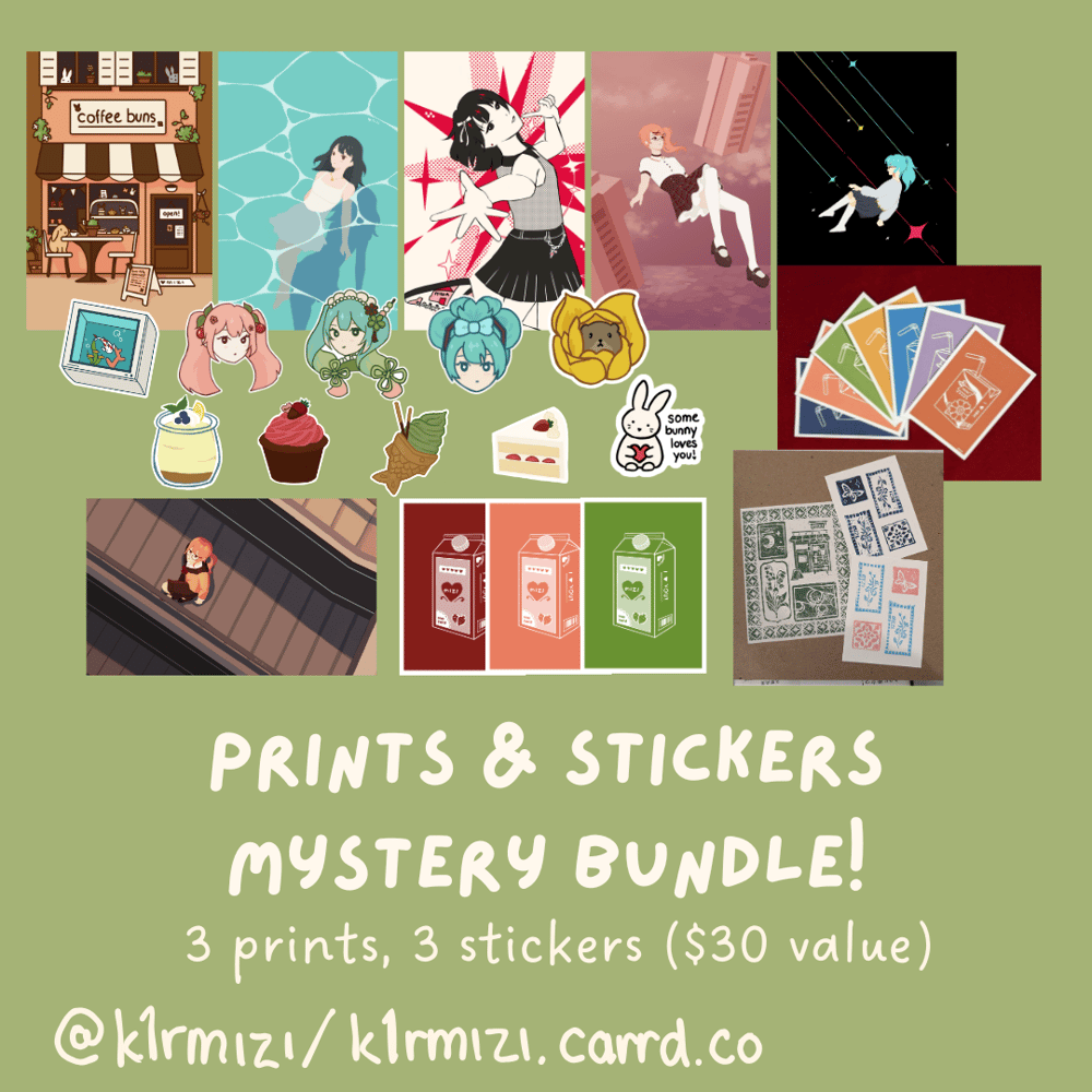 Image of Prints + stickers mystery bundle!