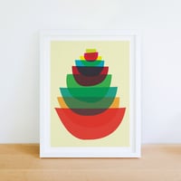 Image 4 of Bowl Stack Kitchen Art Print