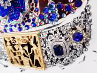 Image 10 of Prestige Egyptian Gold hieroglyph and Sapphire Rose Crown