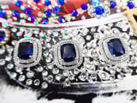 Image 11 of Prestige Egyptian Gold hieroglyph and Sapphire Rose Crown