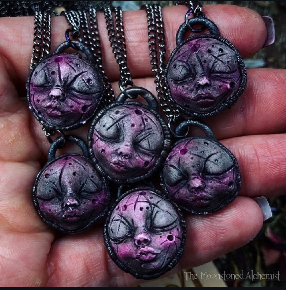 Pink Moonie Charm Necklace