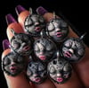 Gray Moonie Charm Necklaces