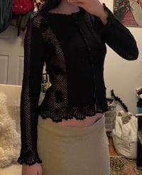 Image 5 of moschino crochet button up 