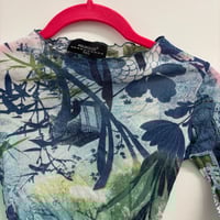 Image 3 of french floral mesh top
