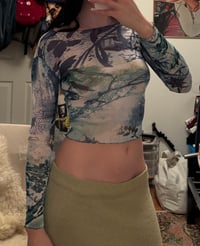 Image 5 of french floral mesh top