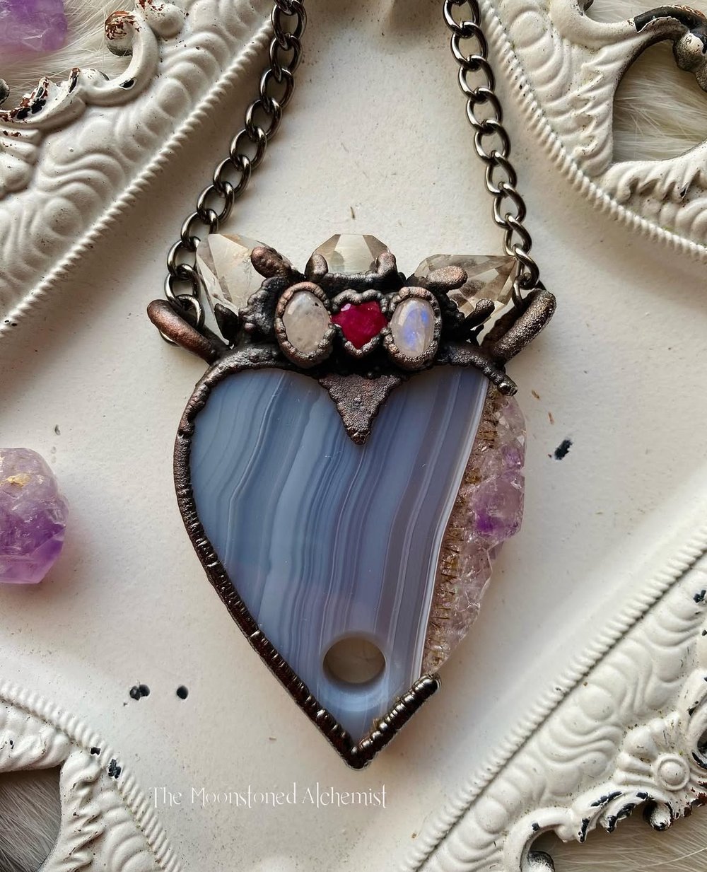 Raw Edge Amethyst Necklace