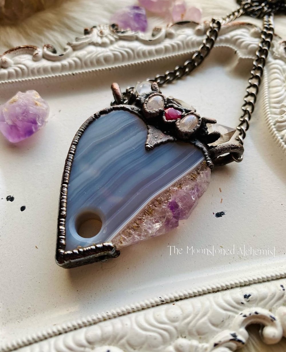Raw Edge Amethyst Necklace