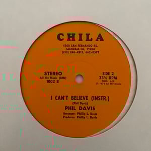 Image of The Velvet Hammer/Phil Davis "I Can't Believe"