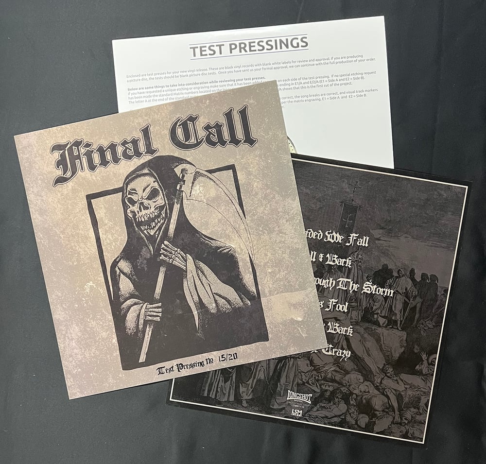 VARIOUS 12" TEST PRESSINGS -- check back often as these will change...