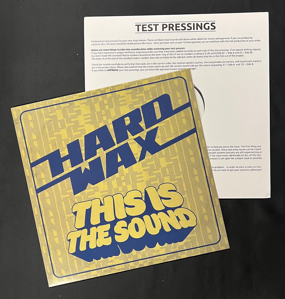 VARIOUS 12" TEST PRESSINGS -- check back often as these will change...