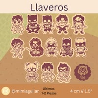 Image 1 of ☆LLAVEROS MDF - ULTIMAS PIEZAS☆ Universo Detectivesino estilo Galletitas de Gengibre