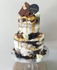 Image 2 of TWO TIER CELEBRATION CAKE (60+ GENEROUS SERVES) Please read description carefully!