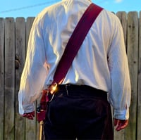 Image 3 of 3" Red Baldric - silver 