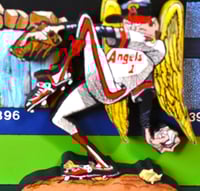 Image 6 of Anaheim Angels 3D Wooden Diorama Cartooning Wall Hanging Décor