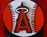 Image 7 of Anaheim Angels 3D Wooden Diorama Cartooning Wall Hanging Décor