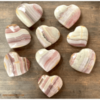 Image 2 of Pink Banded Onyx, Crystal Heart, Onyx Crystal, For Emotional Healing, Love & Spiritual Growth