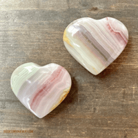 Image 5 of Pink Banded Onyx, Crystal Heart, Onyx Crystal, For Emotional Healing, Love & Spiritual Growth