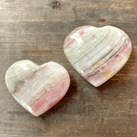 Image 6 of Pink Banded Onyx, Crystal Heart, Onyx Crystal, For Emotional Healing, Love & Spiritual Growth