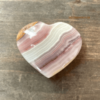 Image 8 of Pink Banded Onyx, Crystal Heart, Onyx Crystal, For Emotional Healing, Love & Spiritual Growth