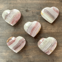 Image 7 of Pink Banded Onyx, Crystal Heart, Onyx Crystal, For Emotional Healing, Love & Spiritual Growth