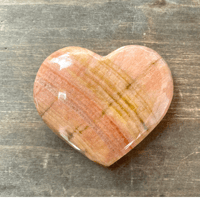 Image 7 of Peach Calcite, Crystal Heart, Calcite Crystal, For Root & Sacral Chakra Healing 