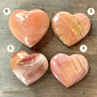 Image 3 of Peach Calcite, Crystal Heart, Calcite Crystal, For Root & Sacral Chakra Healing 