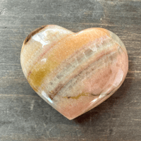 Image 5 of Peach Calcite, Crystal Heart, Calcite Crystal, For Root & Sacral Chakra Healing 