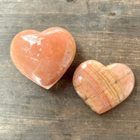 Image 10 of Peach Calcite, Crystal Heart, Calcite Crystal, For Root & Sacral Chakra Healing 