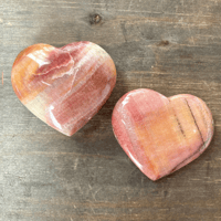 Image 8 of Peach Calcite, Crystal Heart, Calcite Crystal, For Root & Sacral Chakra Healing 
