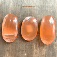 Image 1 of Honey Calcite, Crystal Palm Stone, Calcite Crystal, For Solar Plexus Balancing & Emotional Healing 