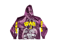 Image 2 of Sade Adu black panther Bloomberg University War custom made screen print Burgundy/yellow hoodie