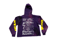 Image 2 of Sade Adu black panther kanji Nazareth College War custom made screen print purple/yellow hoodie