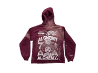 Image 2 of Sade Adu NYC Boston College kanji custom made screen print Burgundy/white hoodie