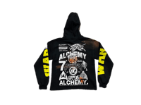 Image 2 of Sade Adu black panther Pennsbury school War custom made screen print black/yellow hoodie