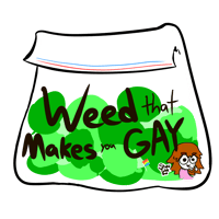 Image 5 of weed that makes you gay sticker
